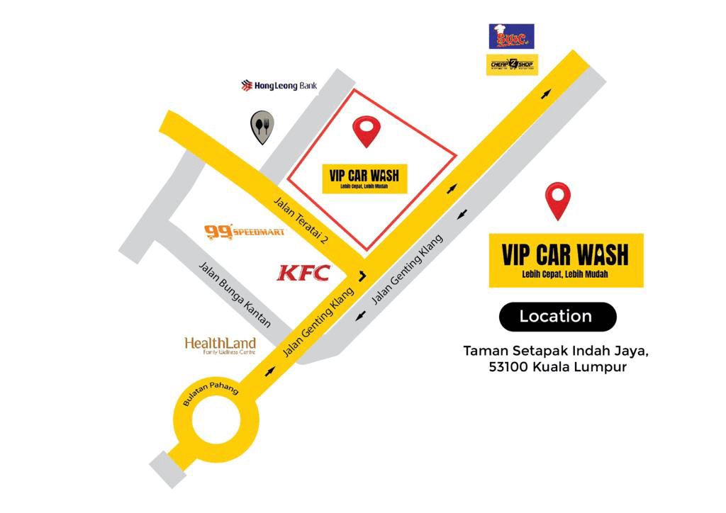 VIP Car Wash location map